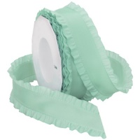 Morex Ribbon Double Ruffle Ribbon, 1-1/2-Inch by 16.5-Yard, Aqua