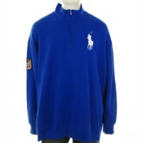 Polo Ralph Lauren Men's Cotton Fleece Half Zip Shirt Blues 4XB