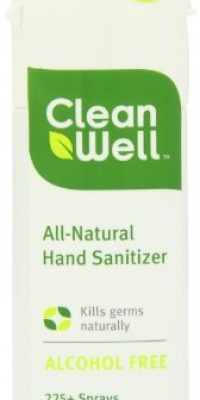 Cleanwell All-Natural Hand Sanitizer Original Scent, Pocket Size, 1-Ounce Spray Bottles (Pack of 6)