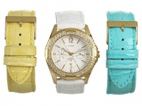 GUESS U0207L1 WOMEN SET 3 PIECES LEATHER WHITE/YELLOW/TURQUOISE