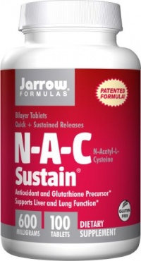 Jarrow Formulas Nac Sustain 600mg, 100 Tablets