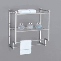 Organize It All Metro 2 Tier Wall Mounting Rack with Towel Bars