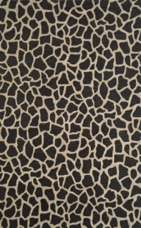 Liora Manne Seville Giraffe Hand Tufted Rug, 42 by 66-Inch, Black