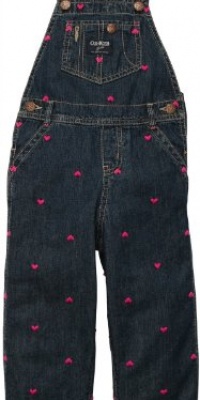 OshKosh B'Gosh Denim Overalls w/ All Over Print - Denim Print-9M