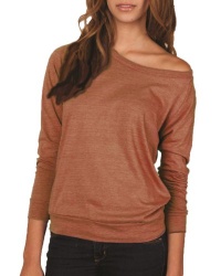 Alternative Womens Slouchy Pullover Sweater, Eco True Rust, Large