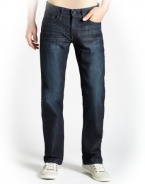 GUESS Men's Desmond Relaxed Straight Jeans in CRX Wash, 30 Inseam