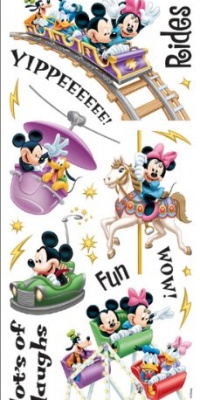 Sandylion Disney Stickers/Borders Packaged, Amusement Park Rides