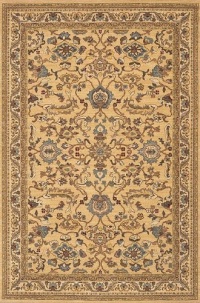 Area Rug 2x12 Runner Traditional Maize-Cornflower Blue Color - Karastan Sierra Mar Collection