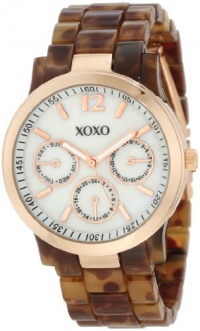 XOXO Women's XO5510 Tortoise Bracelet with Rose Gold Case Watch