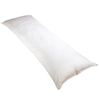 Newpoint 100-Percent Cotton 20-Inch-by-54-Inch Body Pillow, White