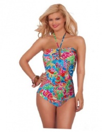 Ralph Lauren Underwater Surprise 2-Piece Halter Tankini Swimsuit