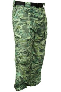 Aqua Design Mens Voyager Fishing Camo Zip Off Short Wading Pants