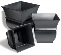 Strathwood Basics Galvanized Steel Planters, Charcoal Finish, Set of 3