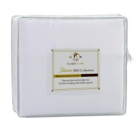 Clara Clark Premier 1800 Series 3pc Duvet Cover Queen Size, White