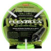 Legacy Manufacturing HFZ1250YW3 Flexzilla 1/2 x 50' Zillagreen Air Hose with 3/8 MNPT Ends and Bend Restrictors