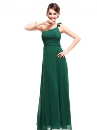 Ever Pretty Flower Ruffles One Shoulder Empire Line Formal Dress 09596