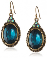 1928 Jewelry Crystal Oval Drop Earrings