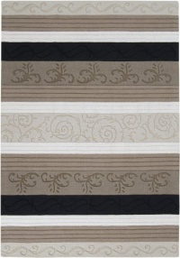 Surya M-369 Mystique Contemporary Area Rug, 5-Feet by 8-Feet, Ivory