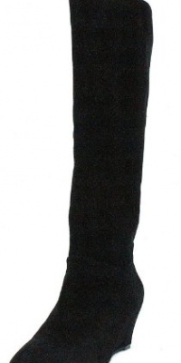 Marc Fisher Women's Verifies Knee High Wedge Suede Boots in Black