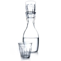 Royal VKB French Carafe Set, Glass Carafe with Four Glass Tumblers