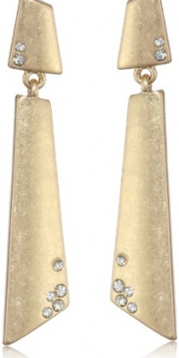 Kenneth Cole New York Metal Edge Geometric Pave Stick Linear Drop Earrings