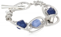 Kenneth Cole New York Oceans Blue Semiprecious Bead Toggle Bracelet, 7.5