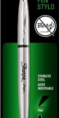 Sharpie Stainless Steel Pen Grip Fine Point Black Ink Pen (1800702)