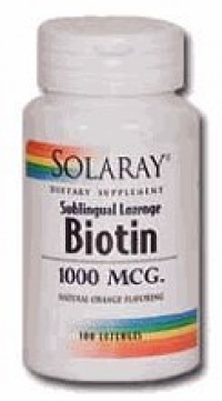 Solaray - Biotin 1000 Lozenge Orange Orange 1000mcg - 100 lozenges