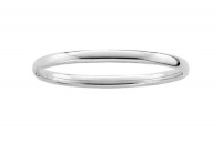 Sterling Silver Children's Polished Guard and Hinge Bangle Bracelet