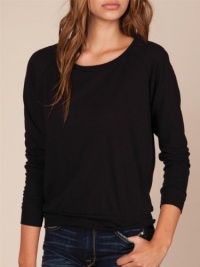 Alternative Womens Slouchy Pullover Sweater, Eco True Black, Small