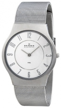 Skagen Men's 233LSSC Steel Silver Dial Mesh Bracelet Watch