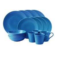 Gordon Ramsay Maze 16-Piece Dinnerware Set, Denim