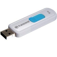 Transcend 8 GB JetFlash 530 Retractable USB Flash Drive - TS8GJF530 (White)