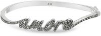 Judith Jack Reversibles Sterling Silver and Swarovski Marcasite Amore Bangle Bracelet