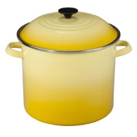 Le Creuset Enameled Steel Stock Pot with Lid, 12-Quart, Soleil