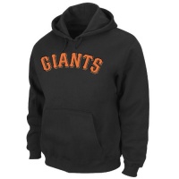 MLB San Francisco Giants 300 Hitter Long Sleeve Hooded Fleece Jacket, Black