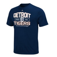 MLB Majestic Detroit Tigers Authentic Experience T-Shirt - Navy Blue