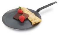 Paderno World Cuisine 10.25 Inch Blue Carbon Steel Crepe Pan