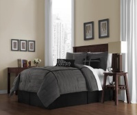 Victoria Classics Ellington 7-Piece Comforter Set, Queen, Charcoal