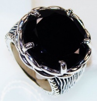 Onyx Ring Size 9 , Handmade Sterling Silver Onyx Ring Size 9 Real Beauty, Artisan work Black Color Round Brilliant Shape Sterling Silver Ring with Onyx Gemstone Size 9 One of a kind world wide item-only One piece available