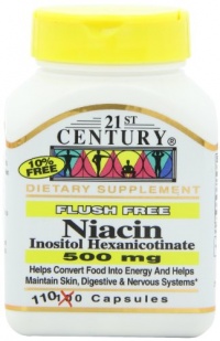 21st Century Niacin 500 Mg Flush Free Capsules, 110-Count