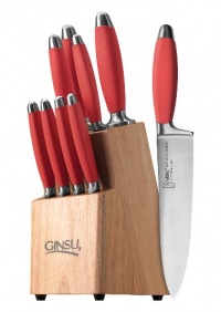 Ginsu Sofuto Series 10-Piece Coral Style Japanese 420J2 Stainless Steel Cutlery Set 5820