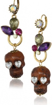 Betsey Johnson St. Barts Skull Drop Earrings