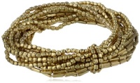 Kenneth Cole New York Seed Bead Boost Gold Seed Bead Multi-Row Stretch Bracelet, 7.5