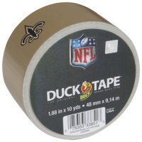 Duck Brand 240502 New Orleans Saints NFL Team Logo Duct Tape, 1.88-Inch by 10 Yards, Single Roll