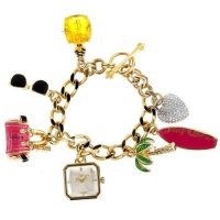 Juicy Couture Women's 1901040 Glam Charm Bracelet Watch