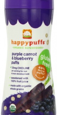 Happy Puffs Purple Carrot and Blueberry, 2.1 Ounce