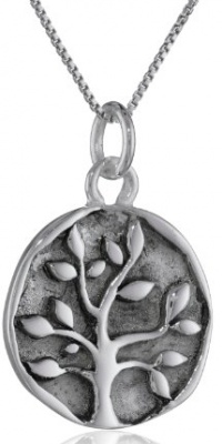 Sterling Silver A Family's Love Is Natures Masterpiece - Behney Reversible Family Tree Pendant Necklace, 18