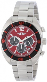 I By Invicta Men's 90232-003 Chronograph Red Dial Stainless Steel Watch