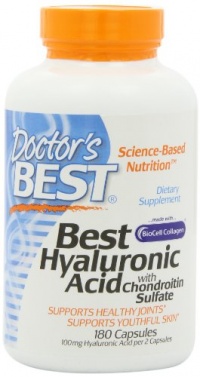 Doctor's Best - Best Hyaluronic Acid with Chondroitin Sulfate, 180 Capsules